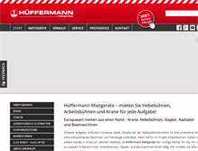 Tablet Screenshot of hueffermann-mietgeraete.de